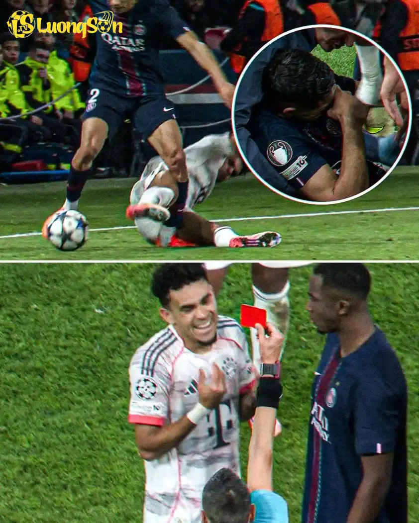 Pha bóng dẫn đến chiếc thẻ đỏ của Diaz.